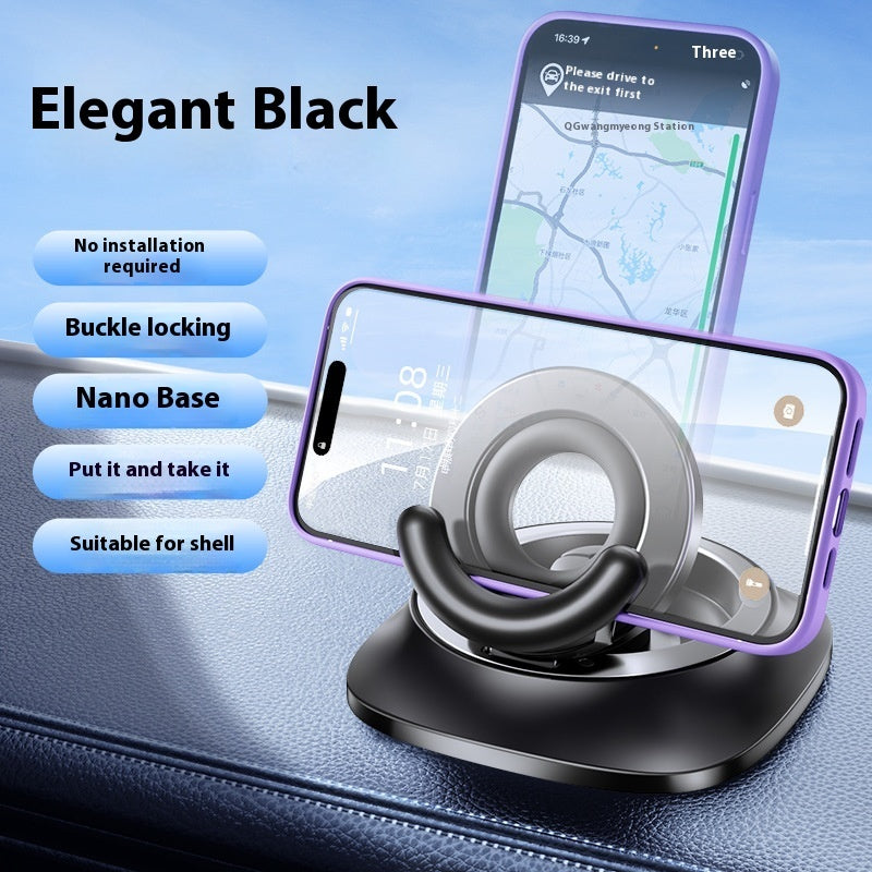 Magnetic Phone Holder With Vacuum Suction Car Mount Vehicle DealSniper.net Elegant Black Upgrade