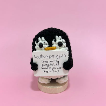 New Cute Positive Energy Pickle Doll Knitting Kids DealSniper.net Black Penguin Base 1PCS