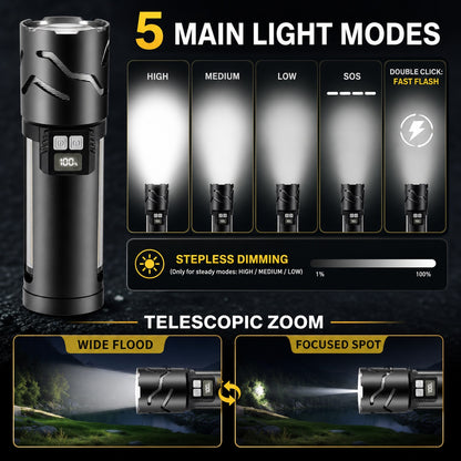 Rechargeable White Laser Battery Display Power Bank Outdoor DealSniper.net