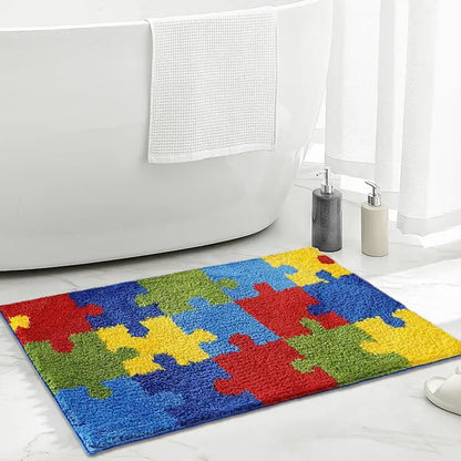 Bathroom Rug 20x32 Non Slip Fluffy Teal Bath Mat For Bathroom House Gym From House
