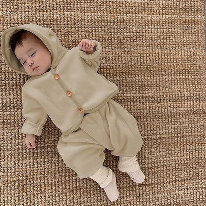 Baby Clothing Fur Lining Infant Suit Hoodies Coat Kids DealSniper.net