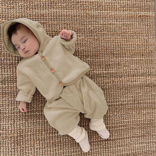 Baby Clothing Fur Lining Infant Suit Hoodies Coat Kids DealSniper.net