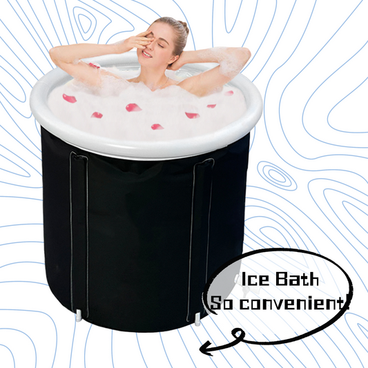 Portable Ice Bath Tub  Inflatable Air Ring Household Outdoor