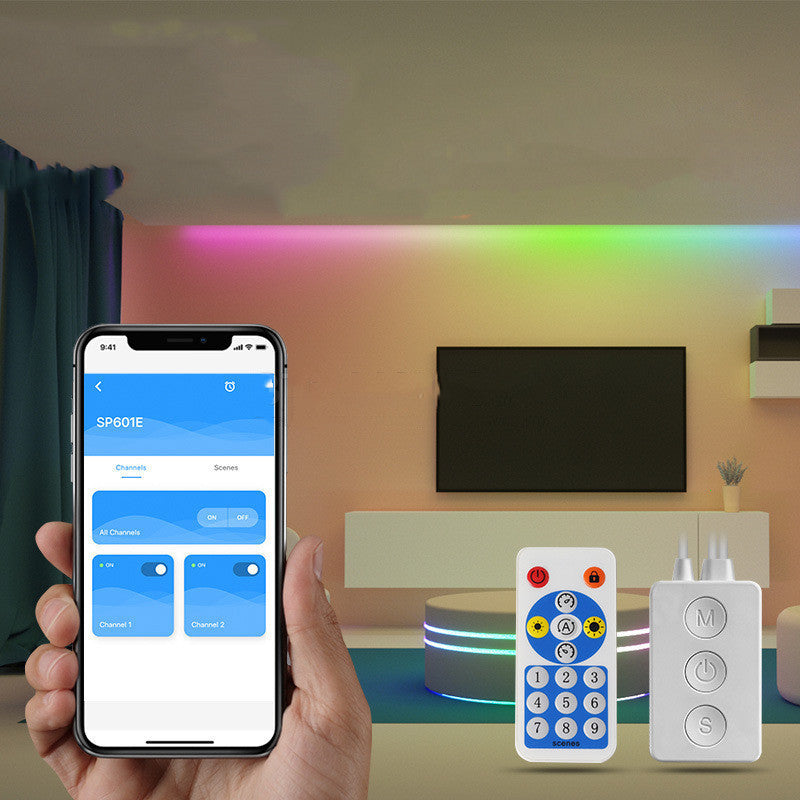 Living Room Kitchen Bedroom Atmosphere Light Full Color Strip Set Home Decor DealSniper.net