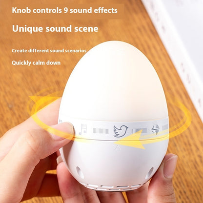 Egg-shaped Lamp Decompression White Noise Timing House dealsniper-net