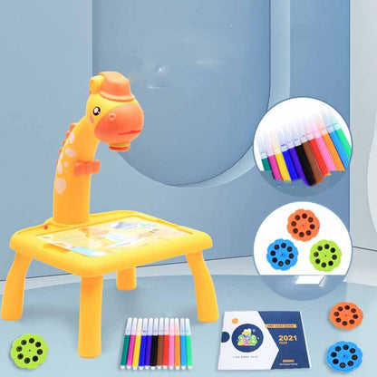 Cartoon Giraffe Projection Painting Study Desk Kids dealsniper-net