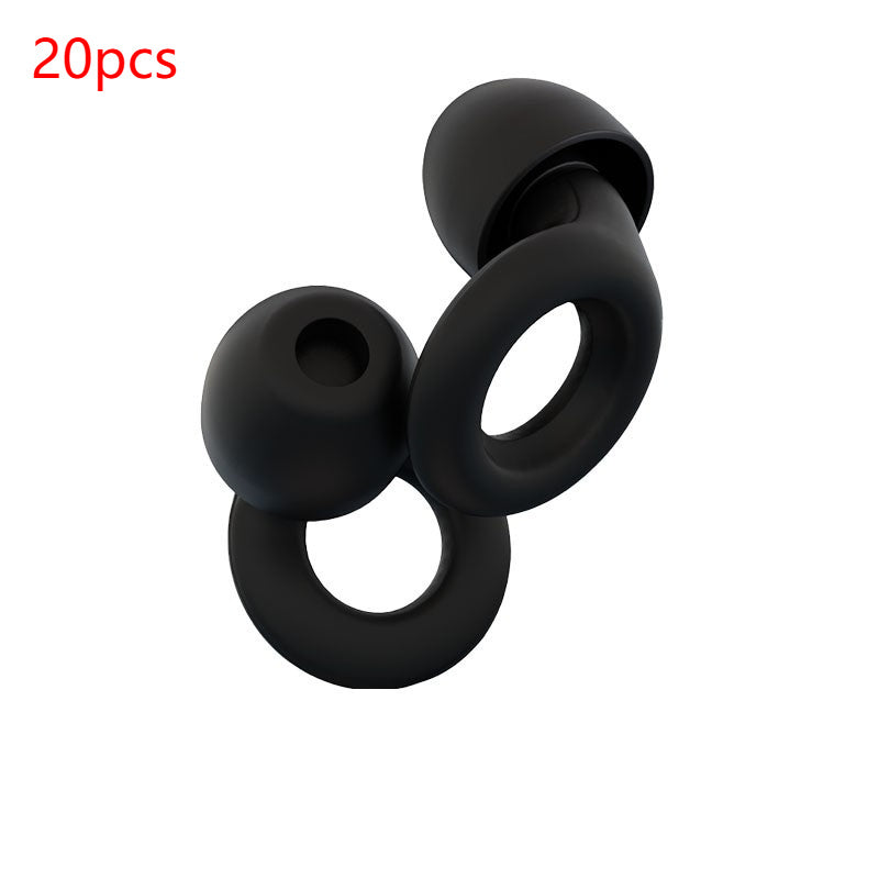 Noise-reducing Earplug For Quiet Sleep Health DealSniper.net 20PCS Deep black