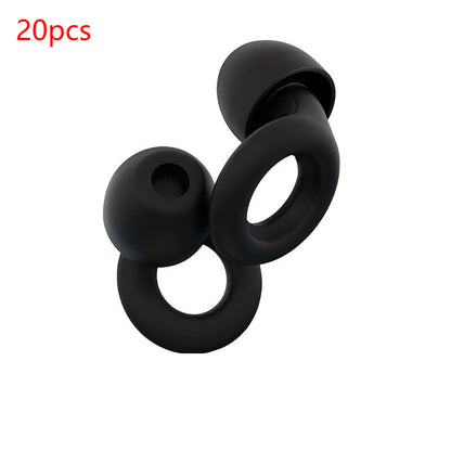 Noise-reducing Earplug For Quiet Sleep Health DealSniper.net 20PCS Deep black