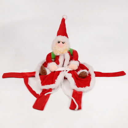 Pet Santa Claus Riding Clothing Pets DealSniper.net