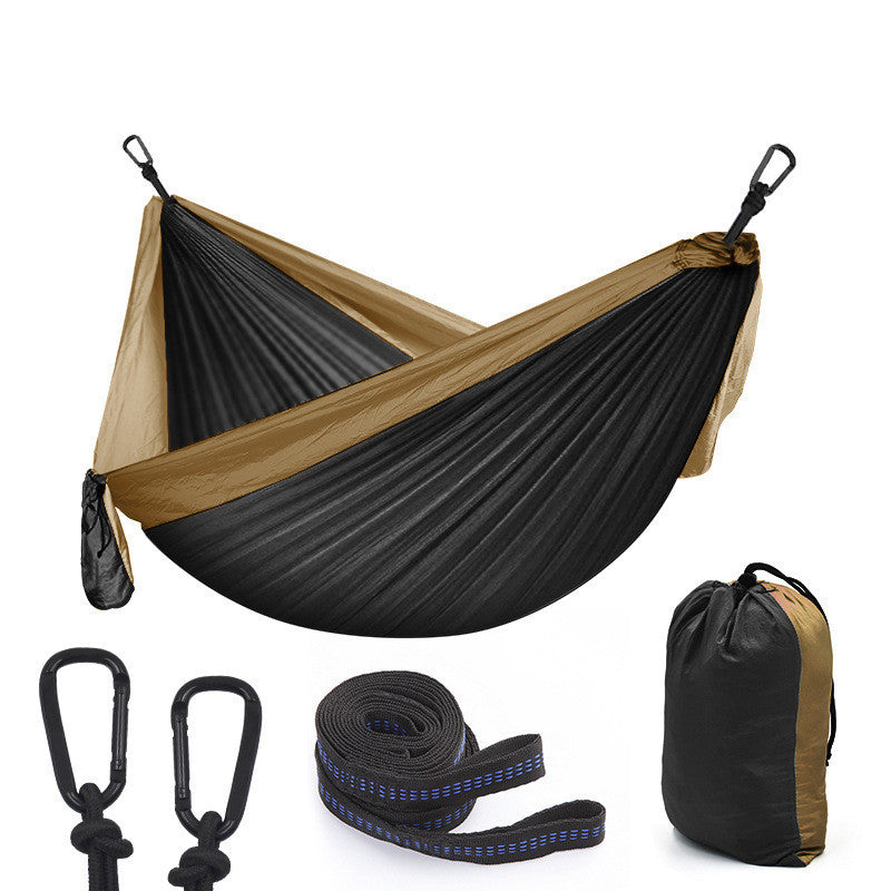 Camping Parachute Hammock Survival Garden Outdoor Garden dealsniper-net Black brown