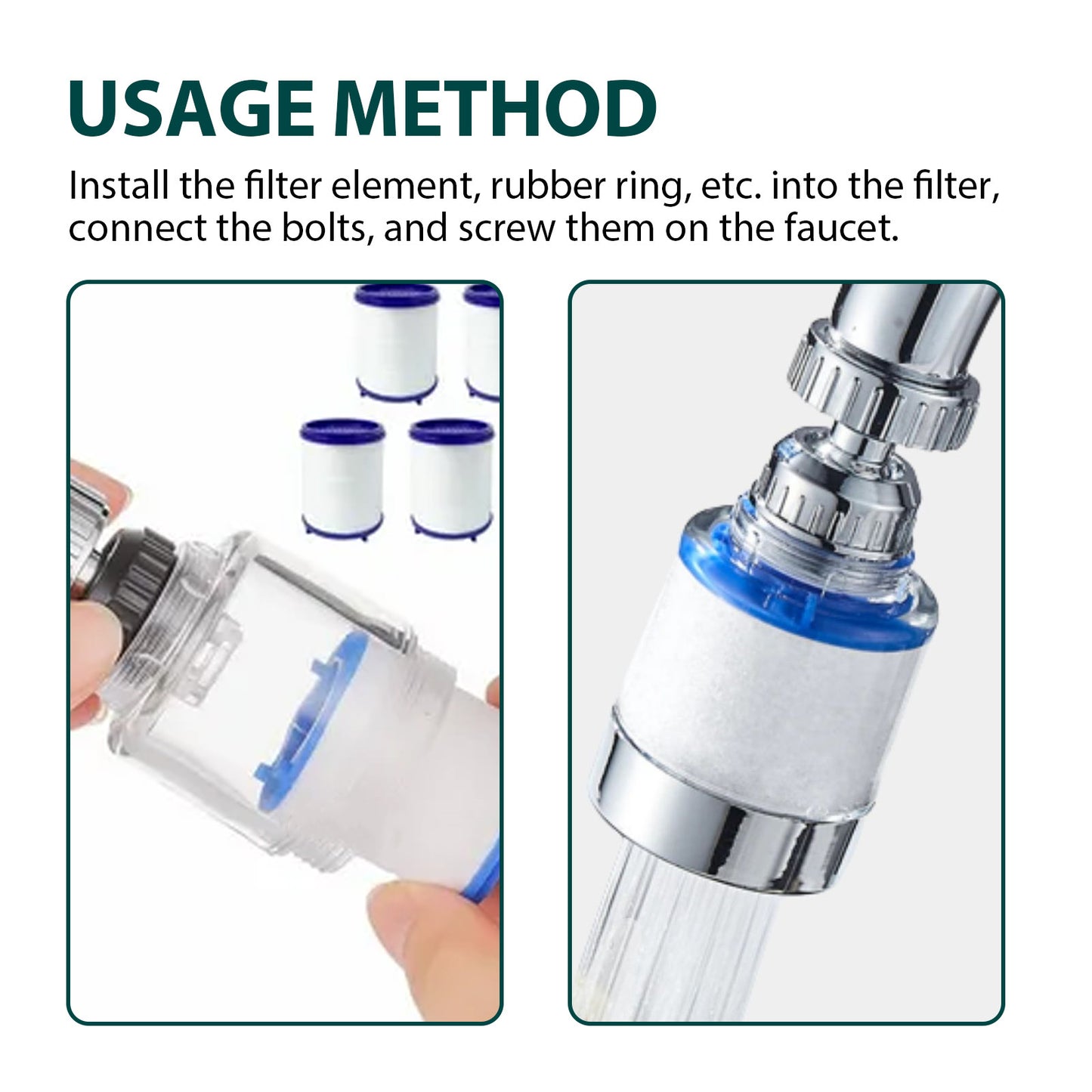 360 Degree Rotating Faucet Filter Water Purifier Faucet Filter Kitchen DealSniper.net
