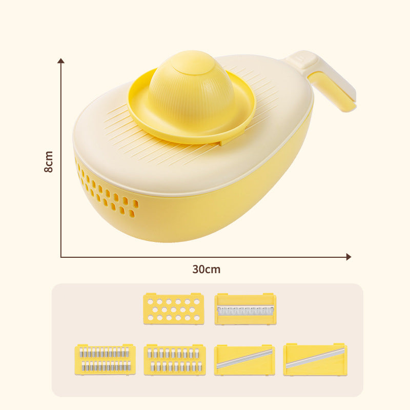 Vegetable Cutting Slicer Multi-functional Kitchen dealsniper-net Mango Yellow Six Sabres