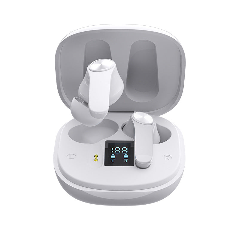 Subwoofer Headphones Digital Display Mini 5.0 Cross-border Headphones Gadgets dealsniper-net White USB