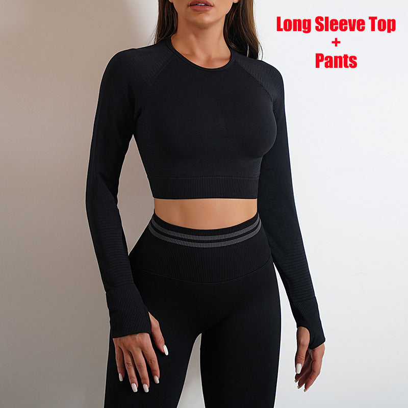 Seamless Yoga Pants Sports Gym Fitness Leggings Women Gym From House Black Suit L