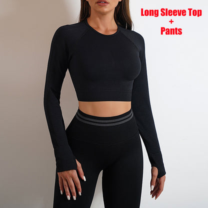 Seamless Yoga Pants Sports Gym Fitness Leggings Women Gym From House Black Suit L