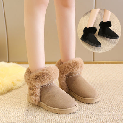 Snow Boots For Women Students Winter Warm Slip On Fluffy Women dealsniper-net