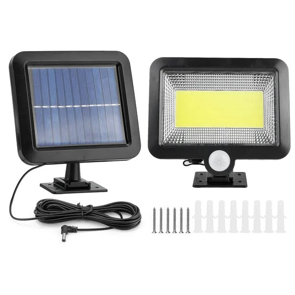 Solar Powered Wall Lights Outdoor LED Beads Motion Sensor Lamp Outdoor Gym From House Black