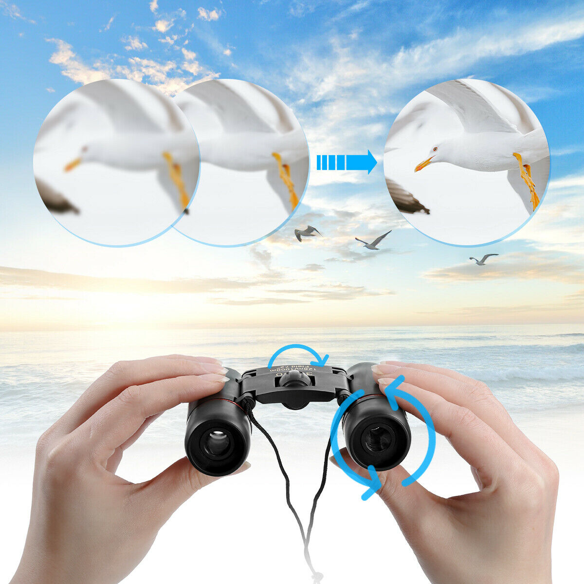 Binoculars 30x60 Zoom Travel Compact Folding Telescope Hunting Outdoor DealSniper.net
