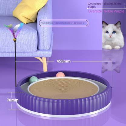 Non-flaking Corrugated Paper Wear-resistant Cat Scratching Board Pets dealsniper-net Purple and Cat Teaser Stick XL