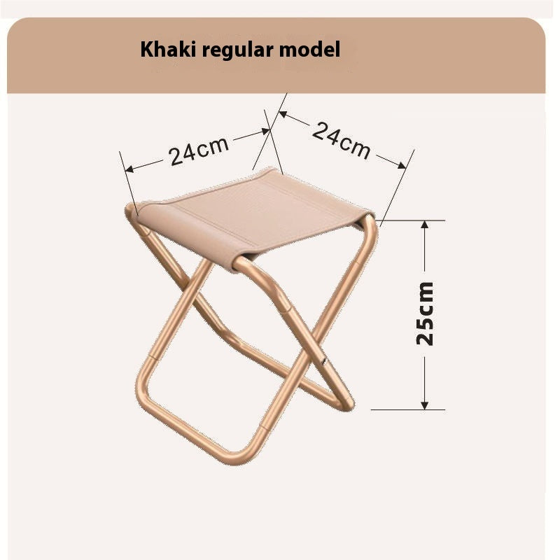 Camping Portable Pencil Bag Folding Stool Outdoor DealSniper.net Khaki