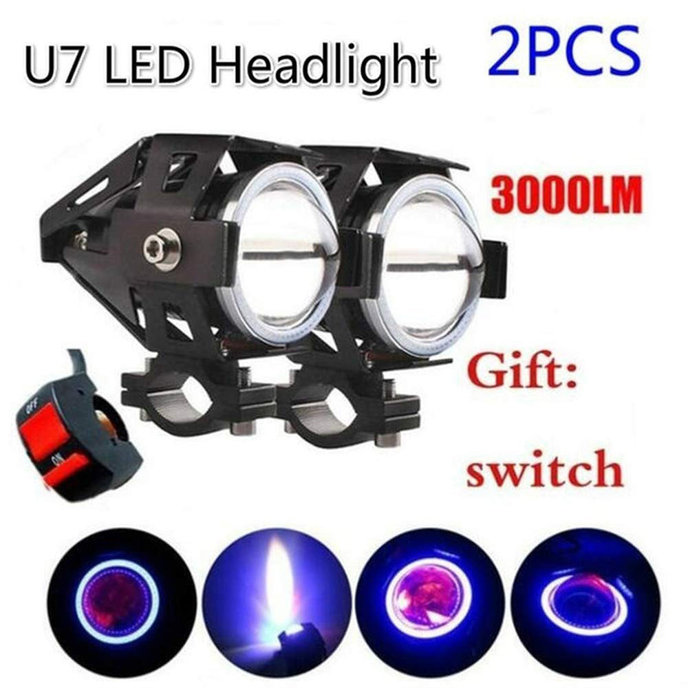 Motorcycle Headlight Cree U7 DRL Fog Lights Driving Running Light Vehicle dealsniper-net