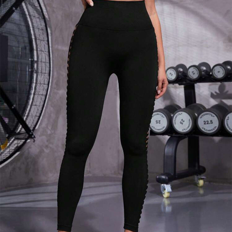 Hollow Tie Dye Printed Yoga Pants High Waist Butt Lift Women Gym From House