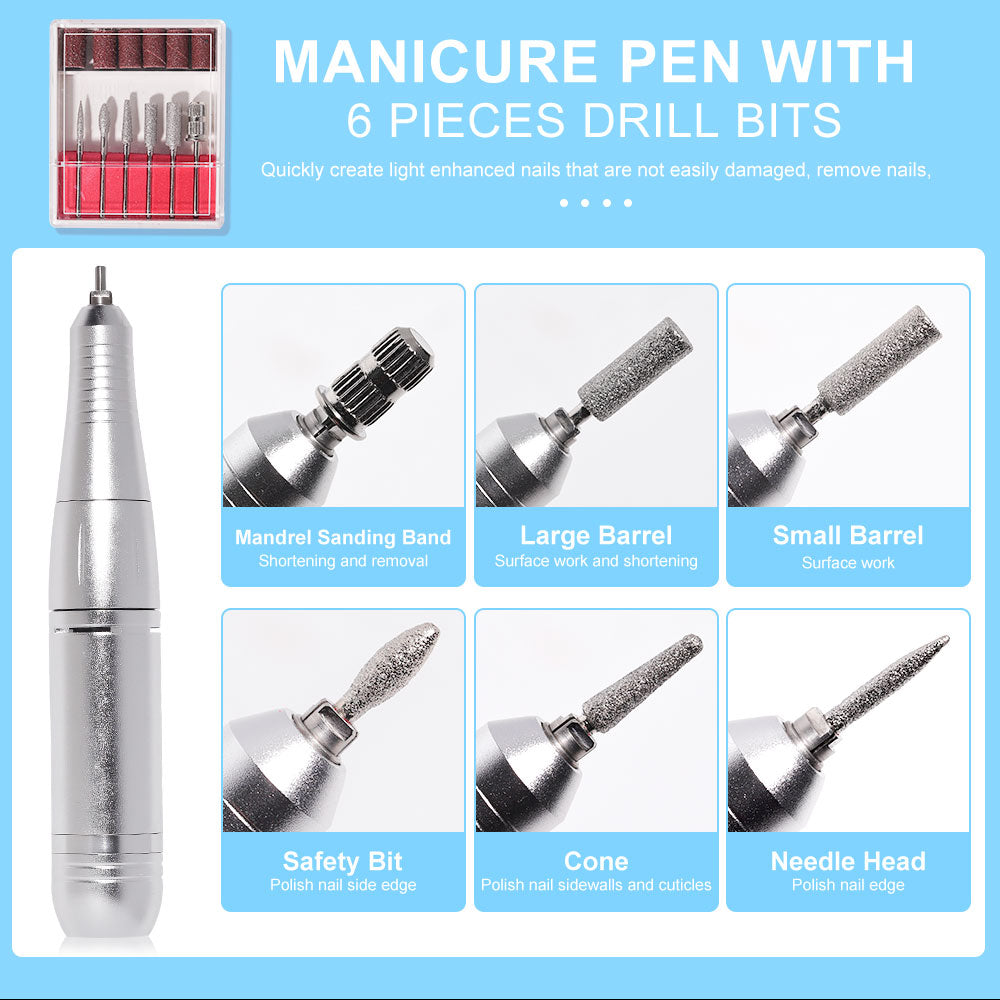 Rechargeable Electric Nail File Professional Efile Nail Drill Kit Beauty dealsniper-net