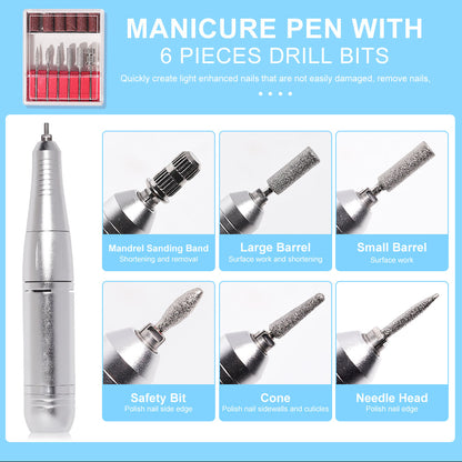 Rechargeable Electric Nail File Professional Efile Nail Drill Kit Beauty dealsniper-net