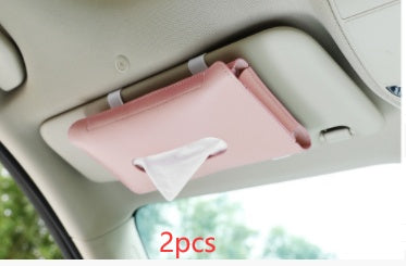 Car Sun Visor Paper Towel Bag Leather