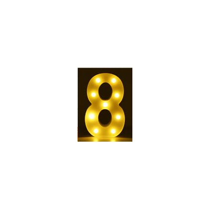 Luminous LED Letter Number Night Light English Alphabet Number Home Decor DealSniper.net Always lit 8 Style