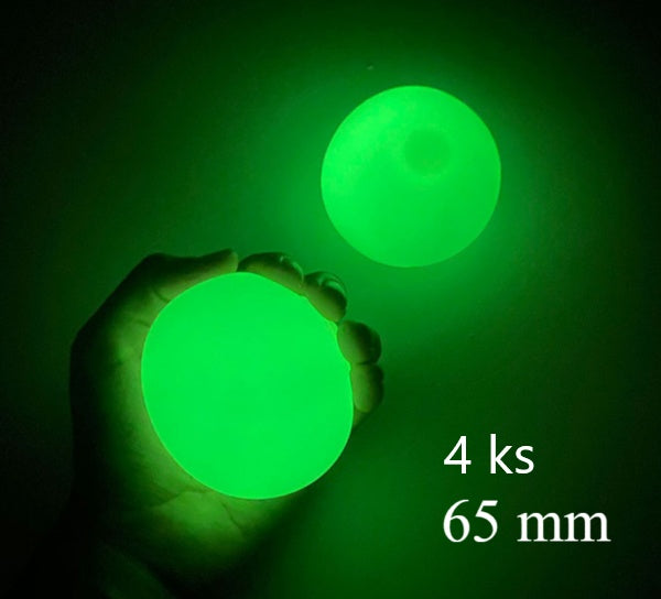 Stick Wall Ball Stress Relief Toys Sticky Squash Ball Kids DealSniper.net Green Noctilucent 65mm4pcs