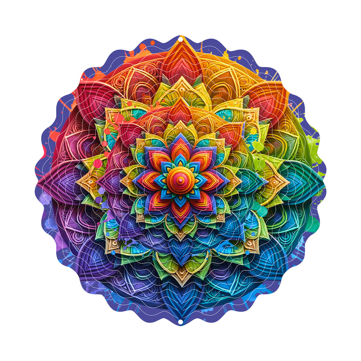 3D Rotating Wind Spinner Colorful Rotating Wind Chime House DealSniper.net FL403267 25cm