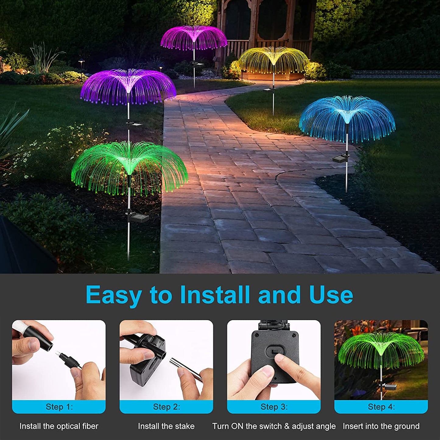 Luminous ChargingAnd Plug-in Lawn And Garden Decorative Lights Garden dealsniper-net