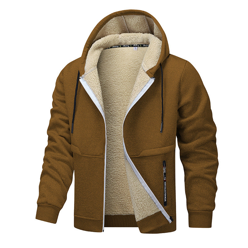 Casual Hoodies For Men Heavyweight Fleece Sweatshirt Winter Men Gym From House Brown L