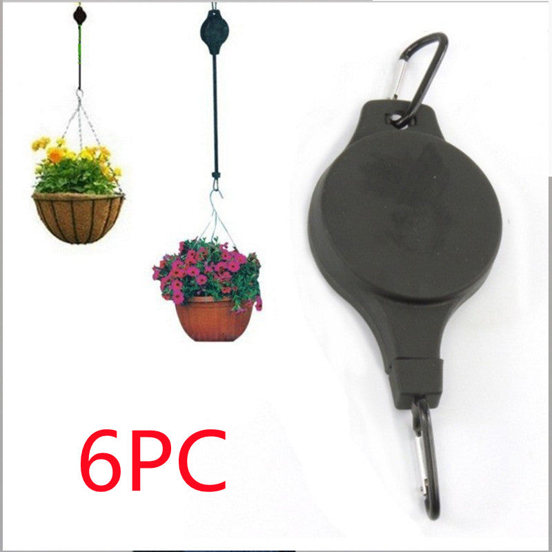 Free Lifting Hanging Basket Bird Cage Hook Home Decor Gym From House Black 6pcs