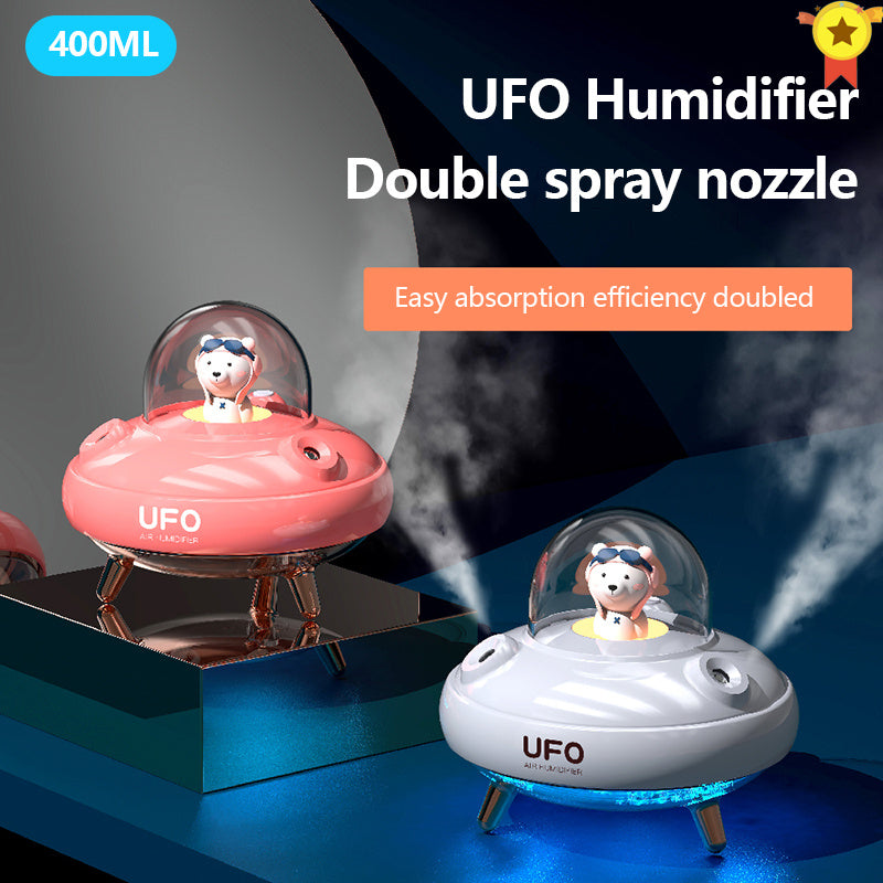 Dual Nozzles Wireless Air Humidifier Ultrasonic USB Mist Maker