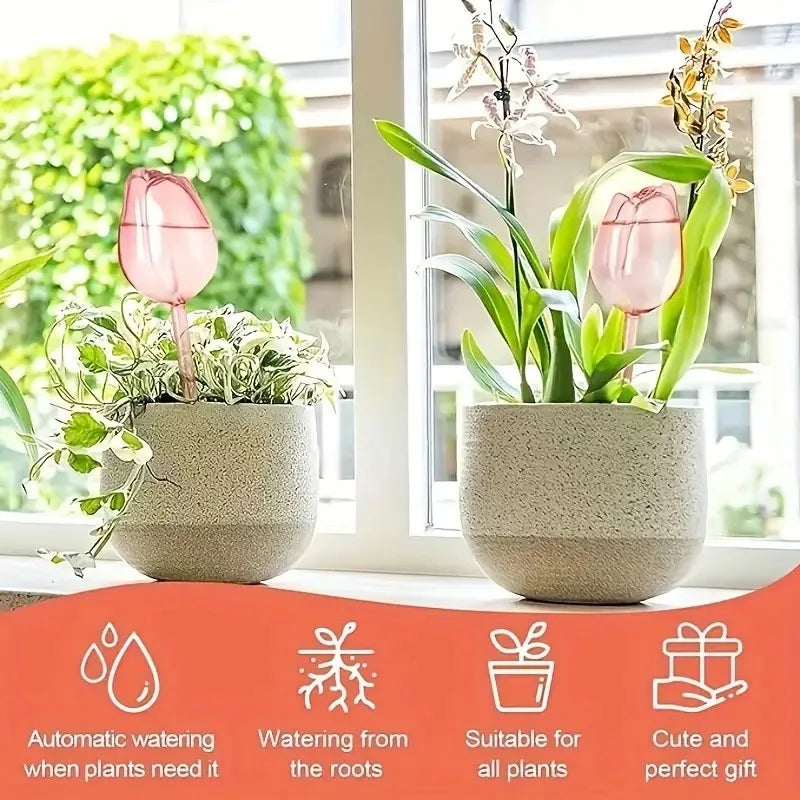 Pink Tulip Plant Watering Balls Suitable For Indoor And Outdoor Plants Garden Gym From House