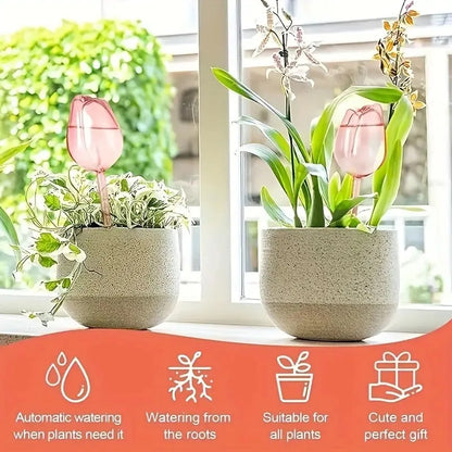 Pink Tulip Plant Watering Balls Suitable For Indoor And Outdoor Plants Garden Gym From House