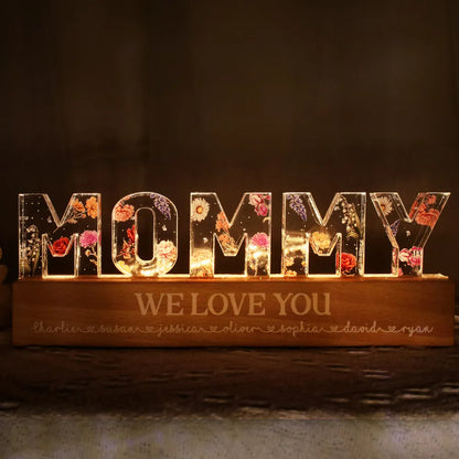 Mother's Day Custom Flower Printed LED Night Light Creative Home Decor Gym From House