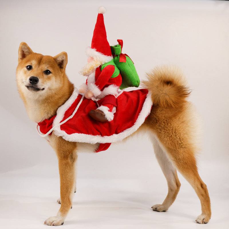 Pet Santa Claus Riding Clothing Pets DealSniper.net Santa Claus L