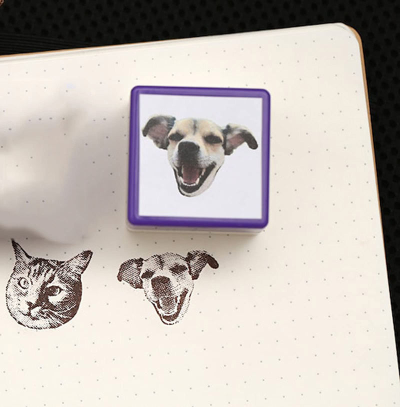 Custom-Made Pet Portrait Stamp DIY For Dog Figure Seal Pets Gym From House