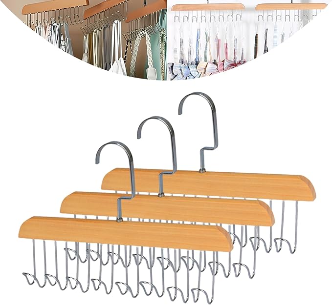 3Pcs Bra Hangers For Closet Organizer, All In One Hanger - 360 Rotating, Tank Top Hanger With 8 Hooks, Bra Organizer, Space Saving Closet Organizer For Tops, Bras, Camisoles, Scarfs Or Belts House dealsniper-net