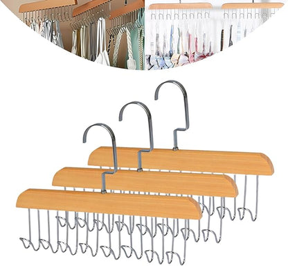 3Pcs Bra Hangers For Closet Organizer, All In One Hanger - 360 Rotating, Tank Top Hanger With 8 Hooks, Bra Organizer, Space Saving Closet Organizer For Tops, Bras, Camisoles, Scarfs Or Belts House dealsniper-net