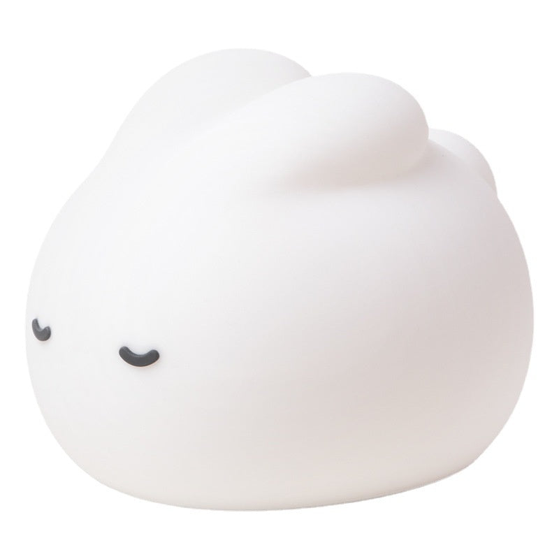 Simple Children Get Up Rabbit Silicone Sleeping USB Charging Night Light Home Decor Gym From House 3W Yellow Light