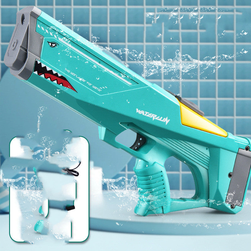 Automatic Electric Water Gun Toys Shark High Pressure Kids DealSniper.net Gun Green
