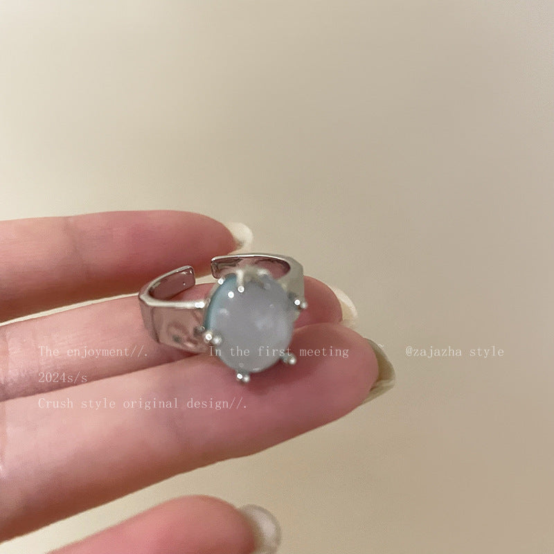 Ins Trendy 925 Silver Korean Style Open Finger Ring Jewelry Gym From House Style 2 1 PC