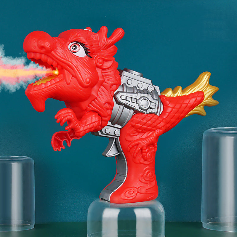 Dinosaur Sound Fire Spray Gun Tyrannosaurus Rex Triceratops Sound Light Summer Outdoor Disinfection Safe Gun Kids Toy Portable Kids dealsniper-net Red chinese dragon