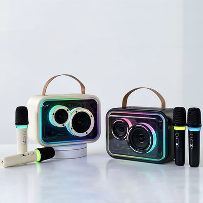 Bluetooth-compatible Speaker Colorful RGB Portable Karaoke Electronics dealsniper-net
