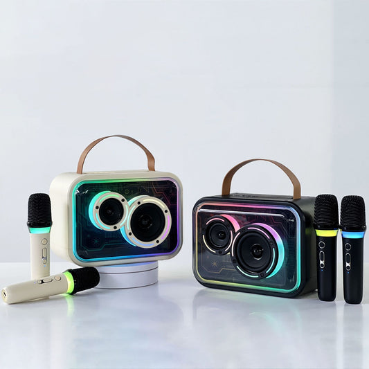 Bluetooth-compatible Speaker Colorful RGB Portable Karaoke Electronics dealsniper-net