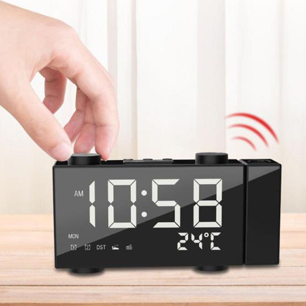 FM Radio Projection Alarm Clock With Digital Display